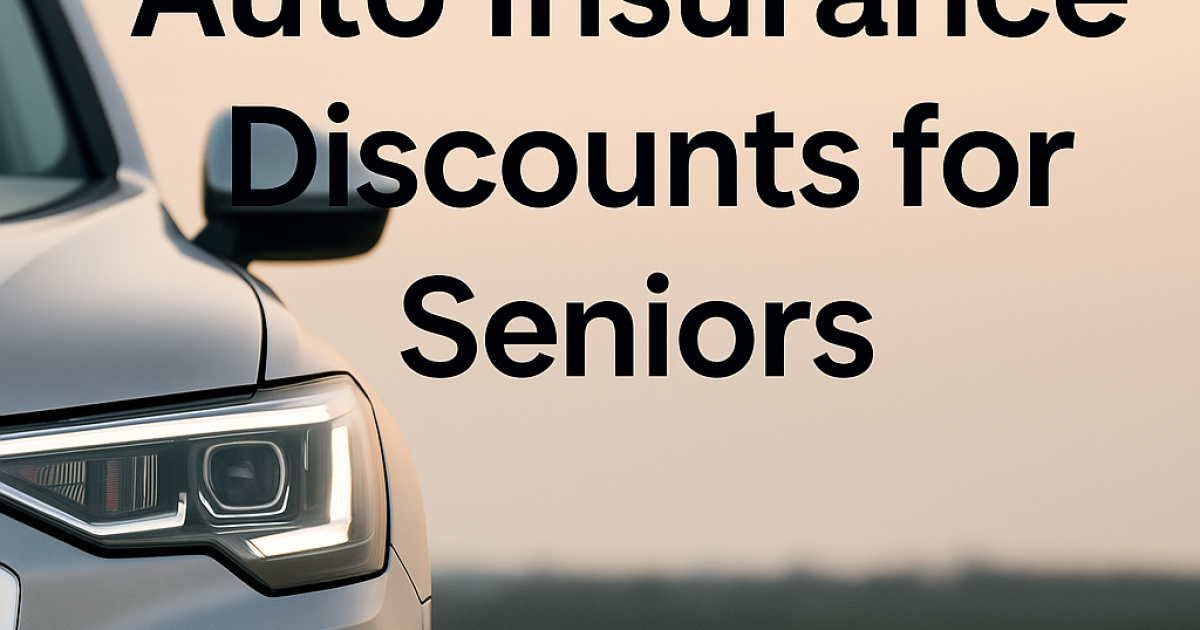 Auto Insurance Discounts for Seniors: Navigating Savings in the Golden Years