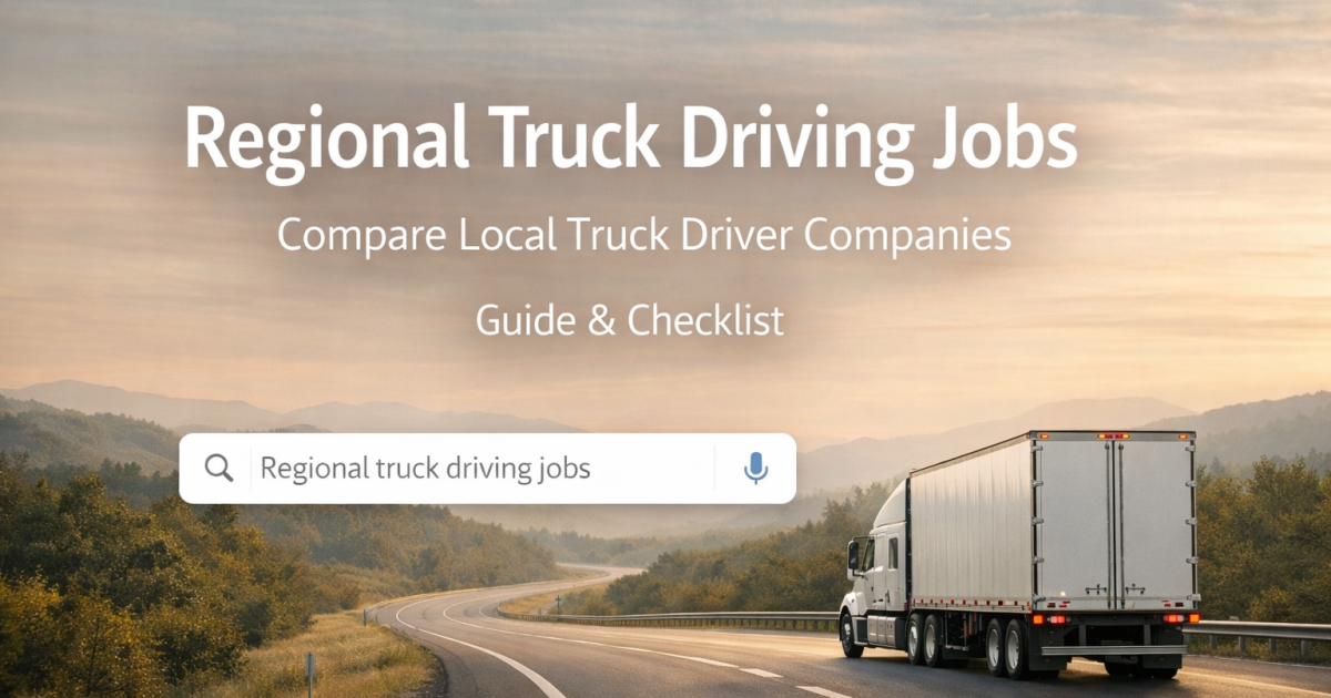 How to Apply Regional Truck Driving Jobs