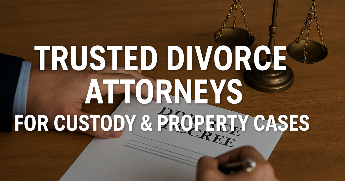 Trusted Divorce Attorneys for Custody & Property Cases