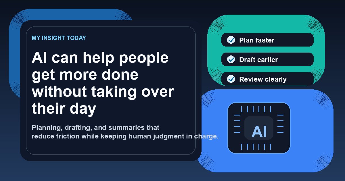 AI productivity planning and drafting illustration